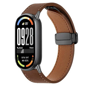���U�[�o���h Xiaomi Smart Band 10/9/8 �Ή� �����o���h ���C �o�b�N���t�� ���� �����ȒP �{�v �ւ��x���g �r�W�l�X�X�^�C�� �X�g���b�v �����x���g �R���p�`�u�� Xiaomi Mi Band 10/9/8 (�u���E��)