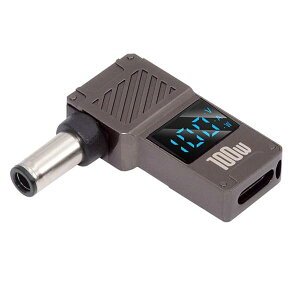 USB-C �^�C�vC �X�}�[�g LED �f�B�X�v���C���͂��� 100W �o�� DC 74x50mm �W���b�N�d�� 20V 5A PD �[�d 6