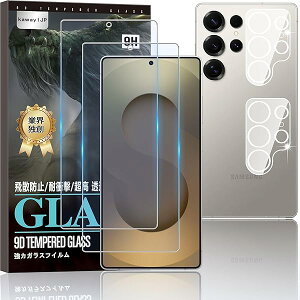 FOR Galaxy S25 Ultra �p�� 2�� �J�����t�B����+2�� �K���X�t�B���� �y�u���[���C�g�J�b�g�z�����K