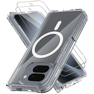 �y1+2�Z�b�g�z For Google Pixel 10 Pro Fold �P�[�X 2���K���X�t�B�����t�� �J�o�[ �yMagSafe�Ή��z �N