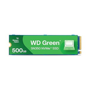 500GB WD Green SN350 NVMe ����SSD �\���b�h�X�e�[�g�h���C�u - Gen3 PCIe, M2 2280, �ő�2,400MB/�b - WDS500G2G0