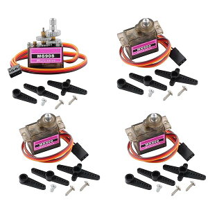 4�� MG90S �T�[�{ �A�t�� ���^�� �M�A 9g �}�C�N�� �T�[�{ �A�b�v�O���[�h SG90 �T�[�{ 180 �x�A�X