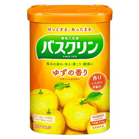 バスクリン ゆずの香り 600g（約30回分） ×30個（2ケース） /入浴剤 /ゆずの香り /ライトグリーンの湯（透明タイプ）