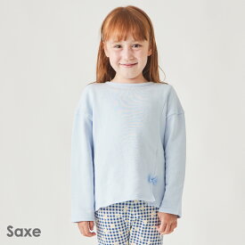 バック レース トレーナー | キッズ ベビー 子供 子供服 キッズ服 女の子 ガールズ 春服 春物 長袖 トップス 長袖t ロンt スウェット スエット キッズトレーナー 保育園 裏毛 綿 綿100% コットン フリル リボン レース かわいい 25SS 213235004