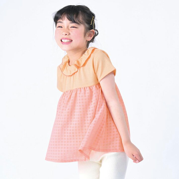 楽天市場】【 SALE 29%OFF 】チュール×フリル襟トップス| キッズ 