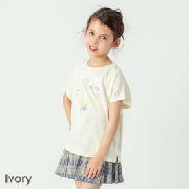 【4/26(金)16時まで1,150円】【送料無料】花プリントTシャツ| キッズ ベビー 子供 子供服 キッズ服 女の子 ガールズ 春 夏 春服 春物 夏服 夏物 半袖 tシャツ ティーシャツ キッズtシャツ トップス キッズトップス 綿 綿100 コットン 花 花柄 プリントtシャツ 保育園 24SS