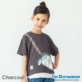 アイムドラえもん ポシェット風Tシャツ| キッズ ベビー 子供 子供服 キッズ服 女の子 男の子 春服 春物 トップス tシャツ ティーシャツ プリント 保育園 半袖tシャツ 半袖ティーシャツ キッズトップス キッズtシャツ ドラえもん キャラクター 綿 24SS