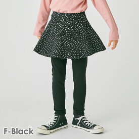 裏起毛 総柄 スカッツ | キッズ ベビー 子供 子供服 キッズ服 女の子 秋服 秋物 スカート スパッツ スカートレギンス プリント インナー付 インナー付きスカート ストレッチ ウエストゴム 裏シャギー 起毛 防寒 防寒対策 あったか 25AW 190132002