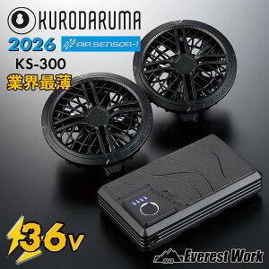 �G�A�Z���T�[ �N���_���} KS-300 36V ���^ �ې� �t�@���E�o�b�e���[�t���Z�b�g �u���b�N AIR SENSOR neo �󒲍�ƕ��f�o�C�XType-C���� �}���[�d��t�� �Ή� �󒲃E�F�A�p �ő�36V ����150���b�g�� 