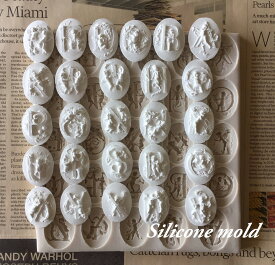 天使 アルファベット コイン シリコンモールド レジン アロマストーン 手作り 石鹸 キャンドル 樹脂 粘土 オルゴナイト 型 抜き型