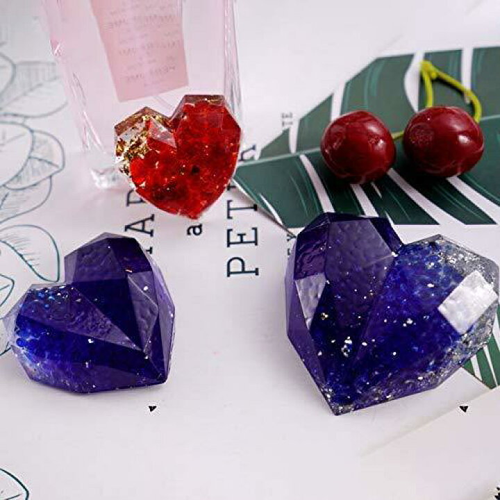 楽天市場 シリコンモールド ハート 宝石 ３個セット レジン シリコンモールド Uvレジン オルゴナイト エポキシ樹脂 樹脂粘土 型 抜き型 キット 道具 ハンドメイド専門店エバーガーデン