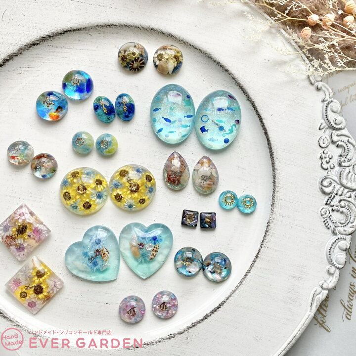 シリコンモールド 4種類 ピアス レジン 鉱石 ハンドメイド 通販 シリコンモールド ピアス 鉱石 4種 イヤリング レジン ハンドメイド