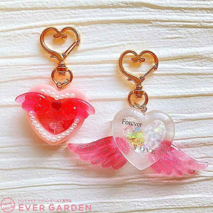 楽天市場】【2個セット】 羽 シリコンモールド 天使 7種類 レジン 