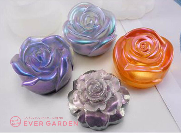 Fineinno 立体 4セット Diy Uvレジン型 エポキシ樹脂 シリコンモールド バラ モールド 立体の花 花 透明 最大66 オフ 立体の花