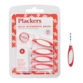 Plackers タフスパイラル 歯間ブラシ 0.5mm 8本 SSSS/4S 歯垢除去 歯周病予防 リーチ GUM 小林製薬 ライオンのユーザーにもおすすめ