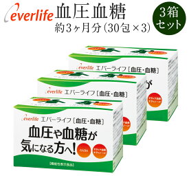 血圧血糖 3個セット 約3か月分 機能性表示食品 日本初 気になる血圧や血糖に！ 送料無料 エバーライフ ギャバ GABA ハーブ サプリメント 贈り物 ギフト プレゼント けつあつ けっとう