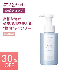 【スーパーSALE期間中30%OFF】エバメール ウォーターマイクロフォームシャンプー | シャンプー 極泡 泡 ヘッドスパ 簡単 頭皮ケア ヘアケア お風呂 入浴 新感覚シャンプー クレンジング 洗浄 泡切れ 40代 50代