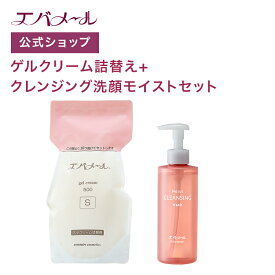 【イベント期間中ポイント5倍】エバメール ゲルクリーム 詰替え 500g＋クレンジング洗顔モイスト セット | クリーム スキンケア オールインワン オールインワンゲルクリーム 顔 全身 ポンプ オールインワンジェル ゲルクリーム詰替＋αセット