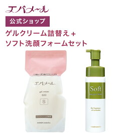 【イベント期間中ポイント5倍】エバメール ゲルクリーム 詰替え 500g＋ソフト洗顔フォーム セット | クリーム スキンケア オールインワン オールインワンゲルクリーム 顔 全身 ポンプ オールインワンジェル ゲルクリーム詰替＋αセット