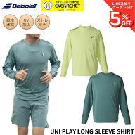 【最短出荷】バボラ BABOLAT ウエア ウェア PLAY LONG SLEEVE SHIRT BUP6550 ロンT バドミントン・テニス…