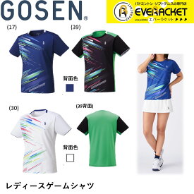 【LINE追加で5%OFFクーポン配布中】【在庫限り40％OFF】ゴーセン GOSEN ウエア ウェア レディースゲームシャツ T2401 バドミントン・テニス ユニフォーム