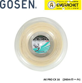 ゴーセン GOSEN 硬式テニスストリング ガット AK PRO CX 16 240mロール TS7602 硬式テニス