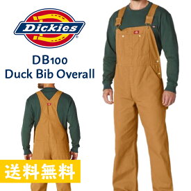 【5％OFFクーポン】 オーバーオール Dickies ディッキーズ メンズ ダック DB100 bib duck overalls 定番 人気 brown duck ブラウンダック パンツ おしゃれ 楽天 あす楽 送料無料