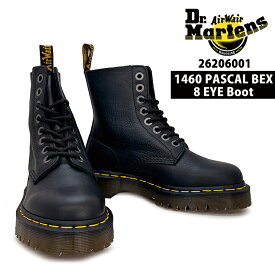 【5％OFFクーポン】 Dr.martens ドクターマーチン 8ホール ブーツ レディース レースアップ 1460 PASCAL BEX 8EYE BOOT パスカル ベックス 26206001 BLACK ブラック 本革 PISA 厚底 人気 おしゃれ 楽天 通販 あす楽 送料無料