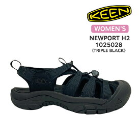 キーン KEEN サンダル レディース 1025028 WOMEN'S NEWPORT H2 SANDAL ウィメンズ ニューポート H2 TRIPLE BLACK トリプル ブラック 黒 スポーツサンダル スポサン アウトドア キャンプ 水陸両用 抗菌防臭 速乾性 人気 モデル