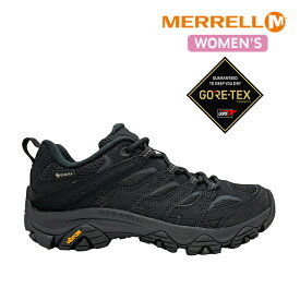 メレル モアブ3 MERRELL スニーカー レディース J500426 WOMENS MOAB 3 SYNTHETIC GORE-TEX ウィメンズ モアブ 3 シンセティック ゴアテックス BLACK/BLACK ブラック 黒 トレッキング ハイキング キャンプ ローカット サステナブル 透湿性 防水性 通気性