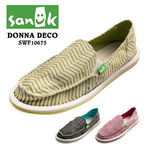�yOUTLET�z �X���b�|�� ���f�B�[�X SANUK �T�k�[�N DONNA DECO �h�i�f�R SIDEWALK SURFERS SWF10675 �V���[�Y �X���b�v�I�� ������� �� ������ �؂��� �t���b�g �R��EVA �v�����g �L�����o�X �y�V ������