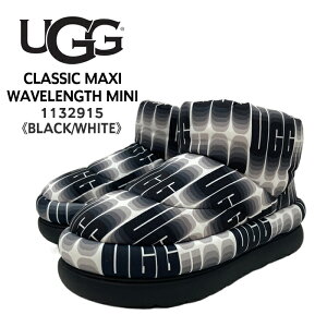 AO UGG u[c fB[X 1132915 CLASSIC MAXI WAVELENGTH MINI NVbN }LV EF[uOX ~j V[gu[c BLACK WHITE ubN zCg mO iC ptu[c H ᓹ