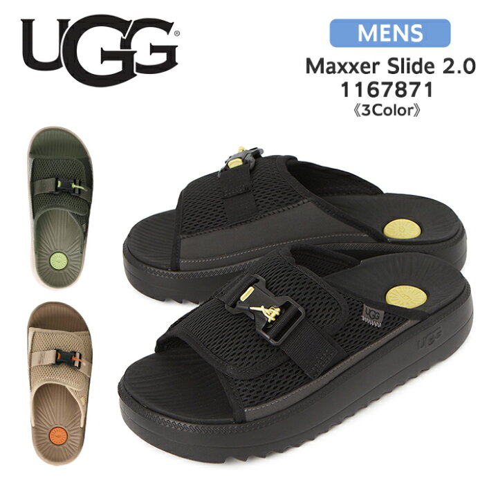 楽天市場】アグ UGG サンダル メンズ 1167871 Maxxer Slide 2.0  