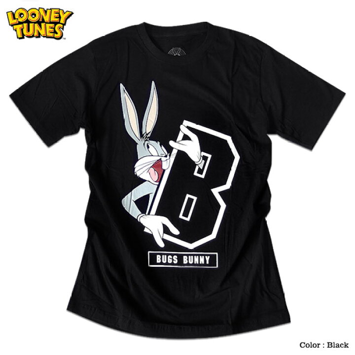 楽天市場 バックスバニー ｔシャツ メンズ 半袖 ルーニーテューンズ キャラクター ブラック 黒 可愛い おしゃれ アメコミ ロゴ Eversoul Plus 公式 メンズ通販