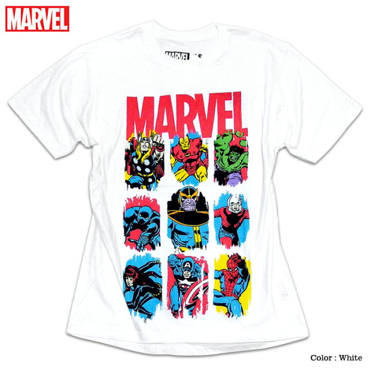 楽天市場 マーベル キャラクター ロゴ ｔシャツ 半袖 スパイダーマン アイアンマン ハルク プリント Marvel アメコミ Tシャツ グッズ メンズ 白 ホワイト Eversoul Plus 公式 メンズ通販