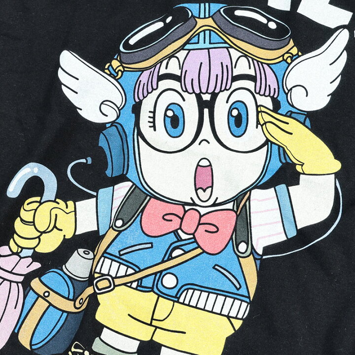 楽天市場 ネコポス便で送料無料 ドクタースランプ アラレちゃん ｔシャツ メンズ プリント アニメ 半袖 ブラック 黒 キャラクター 可愛い 原宿系 Otaku あられちゃん かわいい ガっちゃん ダンス ペアルック 誕生日プレゼント Eversoul Plus 公式 メンズ通販