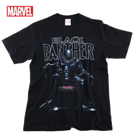 MARVEL マーベル Tシャツ ブラックパンサー tシャツ メンズ 半袖 BLACK PANTHER アメコミ アベンジャーズ ドクターストレンジ キャプテンアメリカ キャラクター グッズ ダンス ブラック ペアルック 誕生日プレゼント【メール便送料無料】