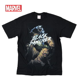 【クロネコゆうパケット便で送料無料】 マーベル Tシャツ MARVEL ブラックパンサー スパイダーマン tシャツ メンズ 半袖 BLACK PANTHER アメコミ アベンジャーズ ドクターストレンジ キャプテンアメリカ キャラクター グッズ ダンス ブラック ペアルック 誕生日プレゼント