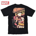 マーベル Tシャツ MARVEL メンズ デッドプール tシャツ レディース 半袖 DEADPOOLアメコミ ヒーロー アベンジャーズ ブラック 黒 キャプテンアメリカ キャラクター 映画T ストリート ダンス インポート ギフト グッズ ペアルック 誕生日プレゼント【メール便送料無料】