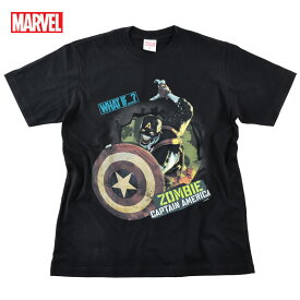 【クロネコゆうパケット便で送料無料】 マーベル Tシャツ MARVEL WHAT IF ゾンビ キャプテンアメリカ tシャツ メンズ 半袖 アニメ アメコミ コミック アベンジャーズ アイアンマン スパイダーマン キャラクター グッズ ダンス ブラック ペアルック ギフト 誕生日プレゼント