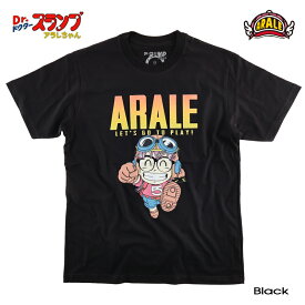 【クロネコゆうパケット便で送料無料】ドクタースランプ アラレちゃん Tシャツ メンズ あられちゃん 半袖 レディース アニメ ブラック キャラクター 可愛い ARALE コレクター ダンス ストリート スケーター スッパマン ニコチャン大王 誕生日プレゼント ギフト ペアルック