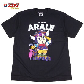 ドクタースランプ アラレちゃん Tシャツ メンズ 半袖 レディース プリント アニメ ブラック 黒 キャラクター グッズ 可愛い OTAKU あられちゃん かわいい ガっちゃん スッパマン ニコチャン大王 逆輸入 ダンス ペアルック 誕生日プレゼント ギフト【メール便送料無料】