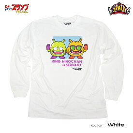 ニコチャン大王 ロンT ドクタースランプ アラレちゃん 長袖 Tシャツ メンズ レディース プリント アニメ ホワイト 白 キャラクター 可愛い ペアルック OTAKU 誕生日プレゼント クリスマス ギフト キャラクター グッズ ダンス ペアルック 春 秋 冬【メール便送料無料】