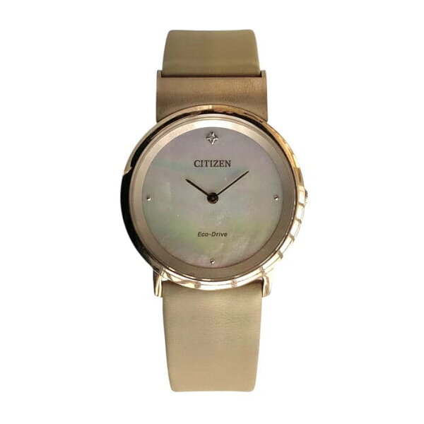 【中古】CITIZEN シチズン L エル Eco-DRIVE エコドライブ マザーオブパール シェル文字盤 EG7079-10Y レディースウォッチ 腕時計