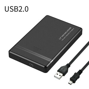 yVi USB 2.0 ڑ^Cvz 2.5C` HDD/SSD P[X SATA n[hfBXNP[X 4TB܂ 9.5mm/7mmΉ Hsv yubNz
