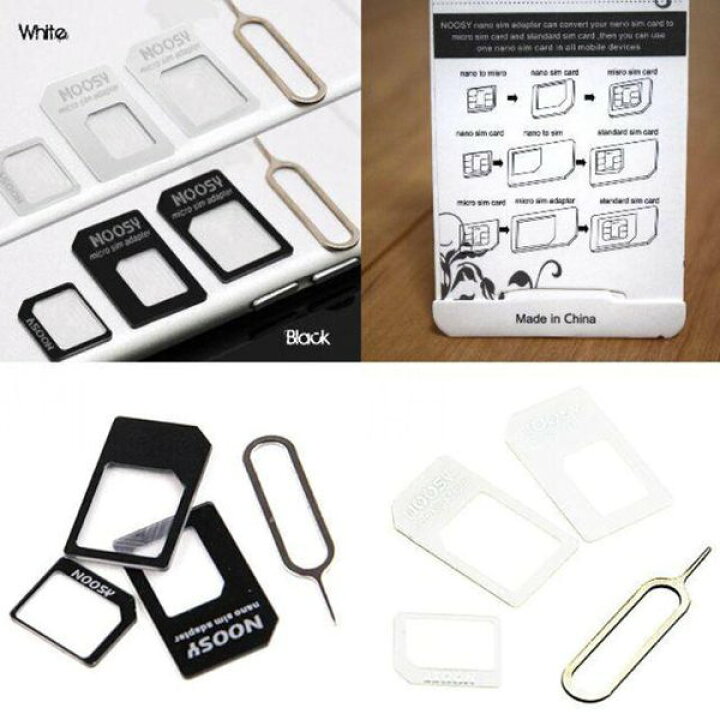 楽天市場】【ブラック】 SIM カード 変換 アダプター ナノ シム Micro 