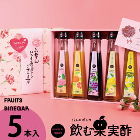 母の日 ギフト 送料無料 ドリンク 飲む酢 果実酢 『 国産飲む果実酢 フルーツ ビネガー 特選 5本 ギフト セット 』 送料無料 【かりん・柚子・もも・みかん・ぶどう】ソーシャルギフト 対応 健康酢 お酢 国産果汁 国内製造【mother】