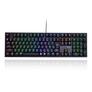GM-JAPAN �Q�[�~���O �L�[�{�[�h �� ���ϋv �L�� ���J�j�J�� RGB �e���L�[�t�� 109�L�[ ���{��z��JP GM-KB-BK