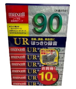 maxell �I�[�f�B�I�e�[�v�A�m�[�}��/�^�C�v1�A�^������90���A10�{�p�b�N UR-90L 10P(N)