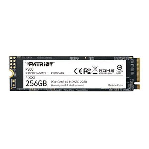 Patriot Memory P300 256GB M.2 SSD 2280 NVMe PCIe Gen 3x4 �����^SSD P300P256
